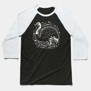 ostrich backdrop water t-shirt design Baseball T-Shirt